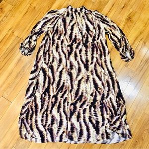 Banana Republic long maxi gown dress luxury professional couture XL brown